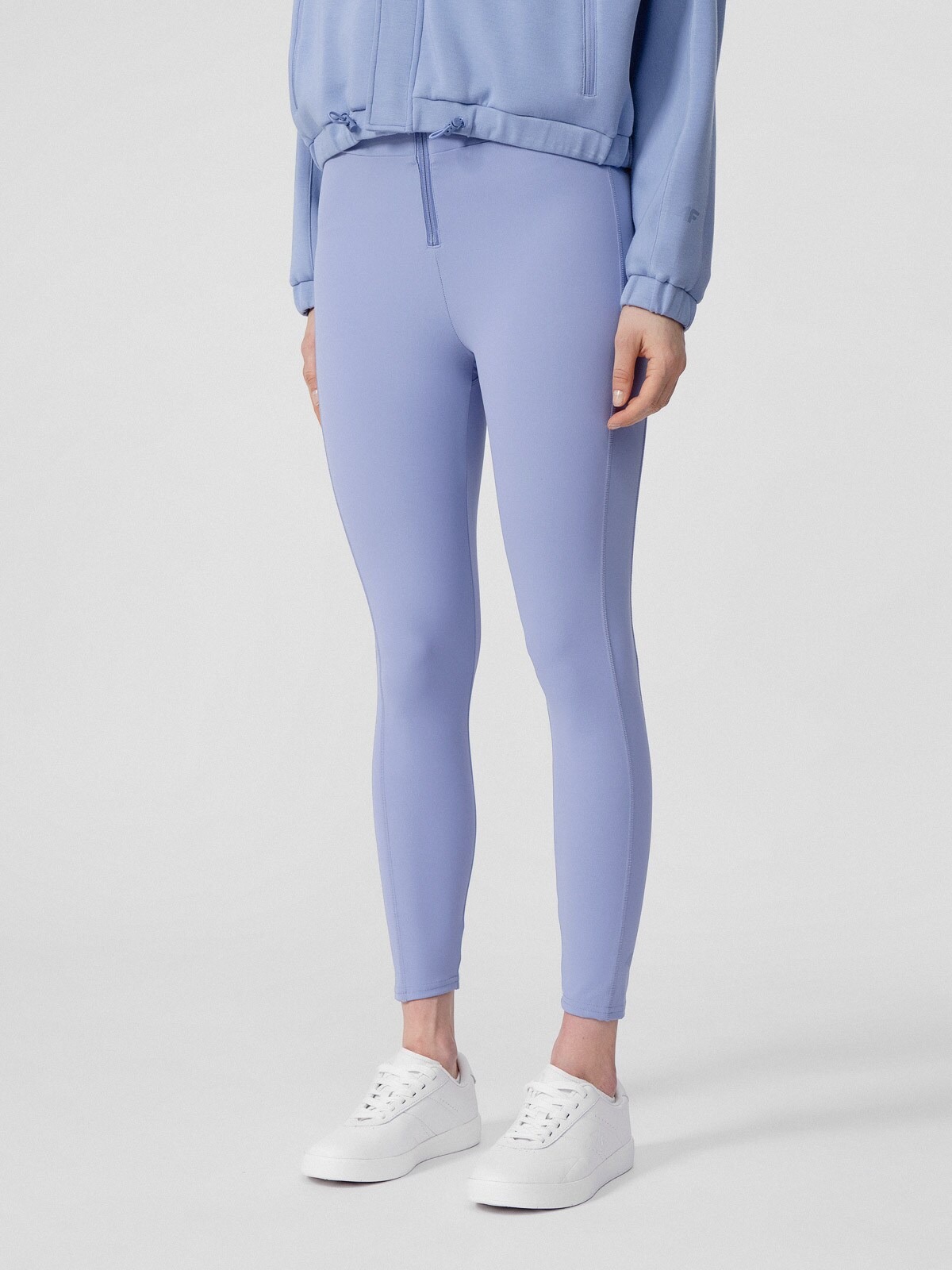 WOMEN'S KNITTED LEGGINGS WITH ZIP 