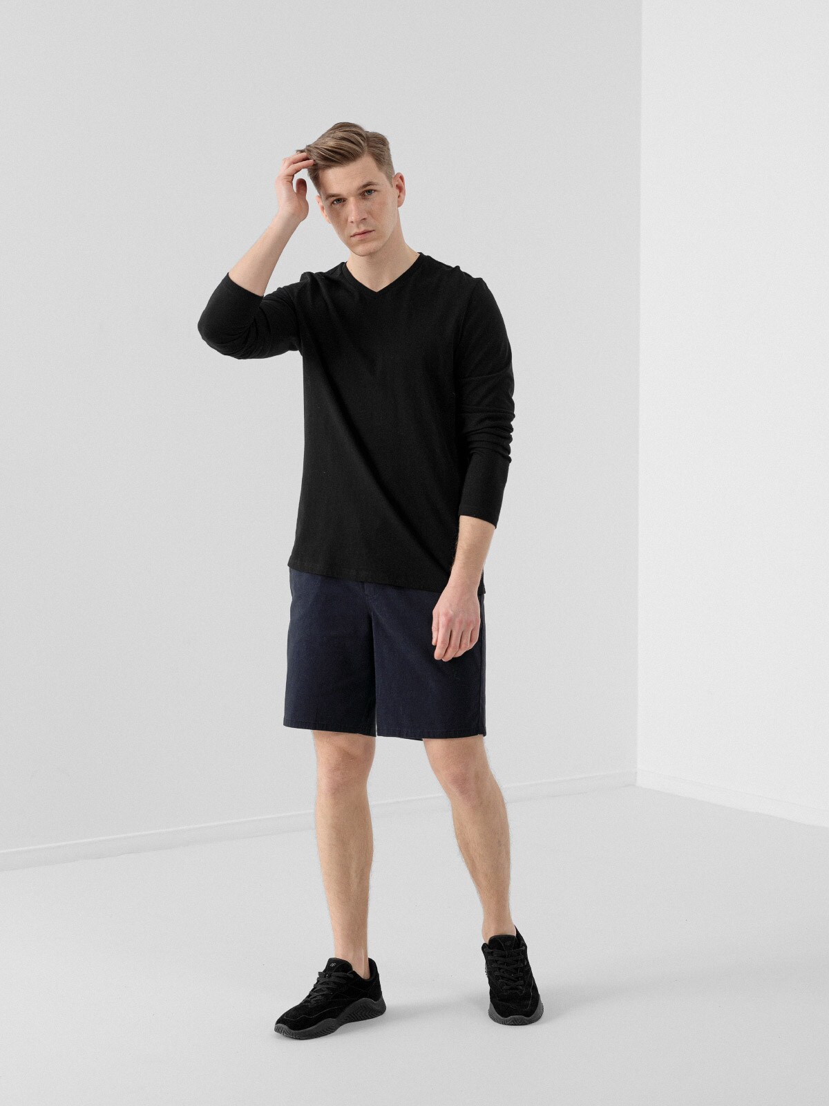 black sweater shorts