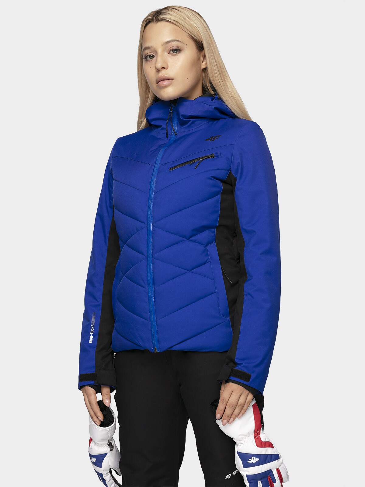 Women's ski jacket KUDN256 - cobalt colour Cobalt blue | 4F - Sportswear  and Footwear