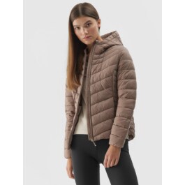 brown packable down jacket