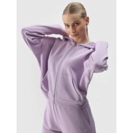 Women's zip-up sweatshirt with modal - purple