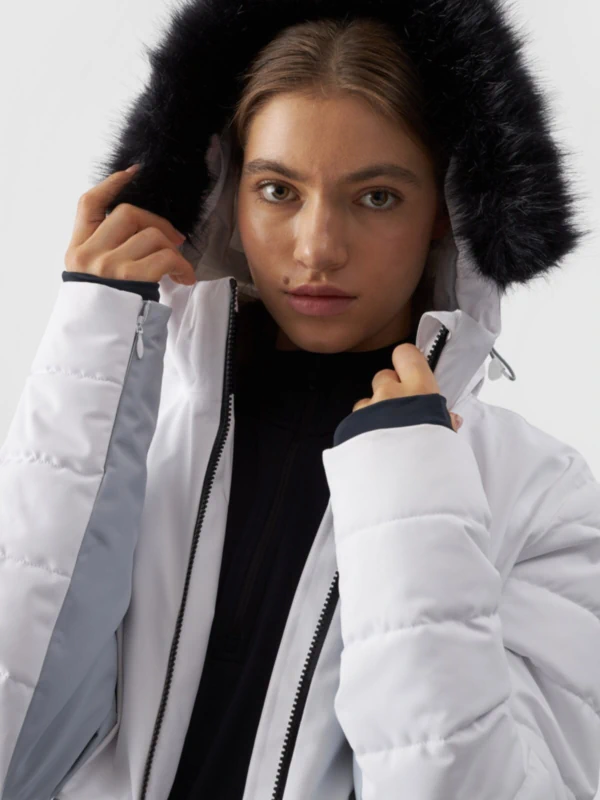 Women's 4FPro ski jacket Dermizax 20000 membrane - grey | 4F ...