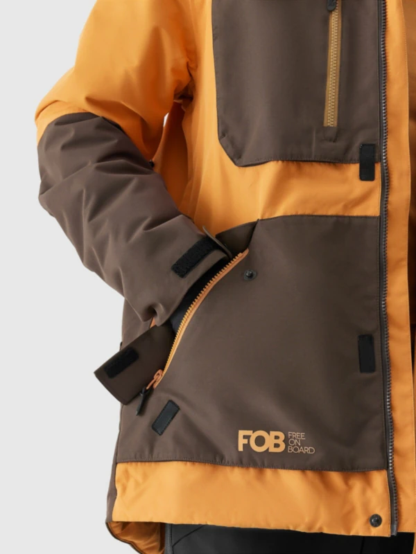 Men's snowboard jacket 15000 membrane - orange