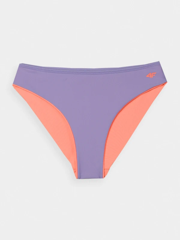 Girl's two-piece swimsuit - coral/purple