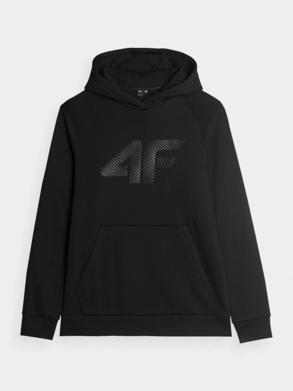 Men\'s pullover hoodie - black | 4F: Sportswear and shoes