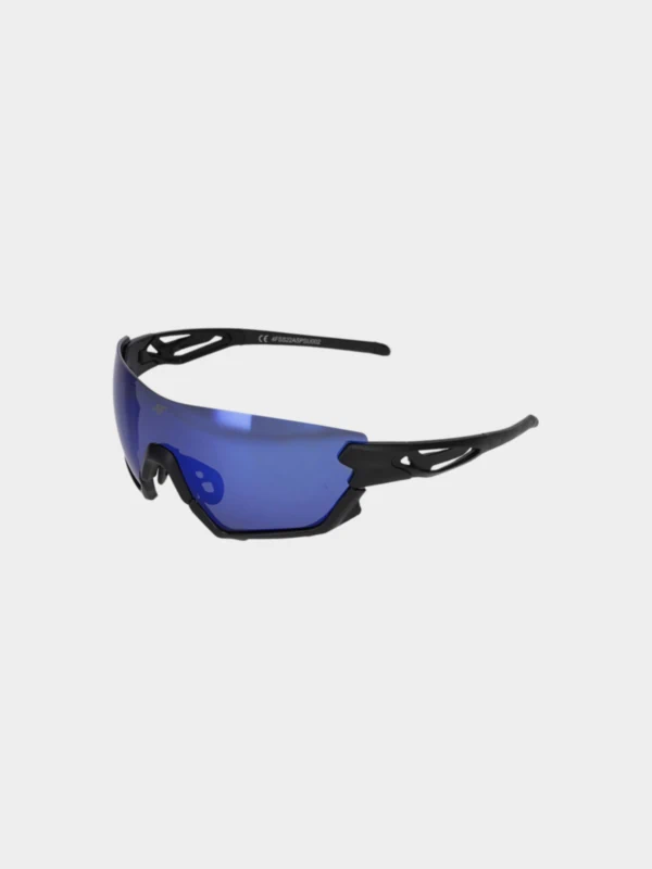 Cycling Glasses with 5 Lenses, UV400 Medium, White-revo Pink(size M)