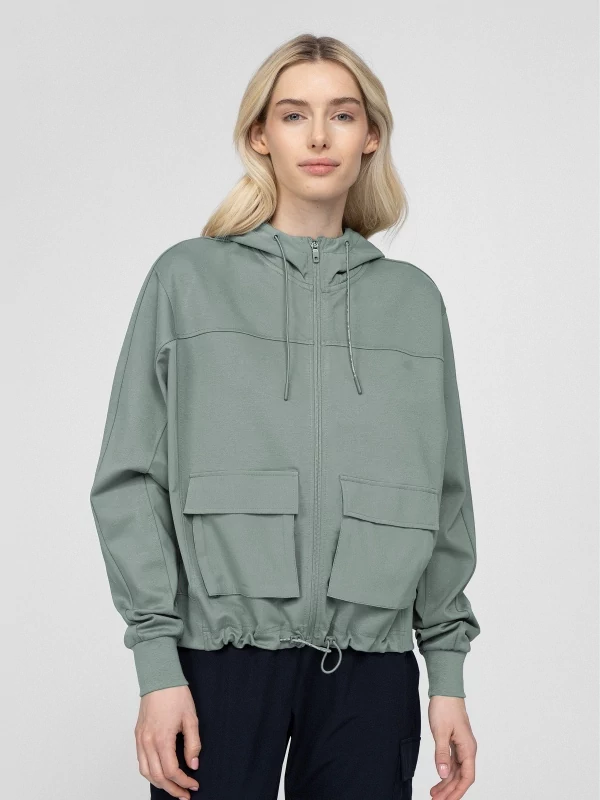 Women's zip-up sweatshirt with hood