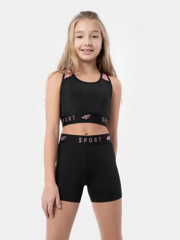 Girls' quick-drying sports crop top