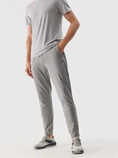 DECISIVE Men's Slim Fit Polyester Spandex Pants (YF-F4FS-FTGB)